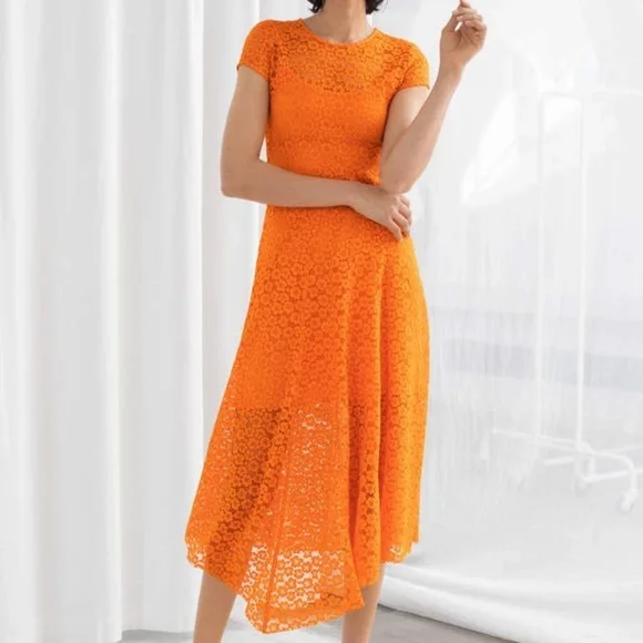 other stories lace midi dress & OTHER STORIES ~ Flower Lace Midi Dress (NWT)